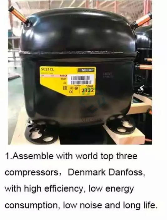 Замораживатель 9 reefer нержавеющей стали двери большой емкости двойной двери коммерчески стеклянный