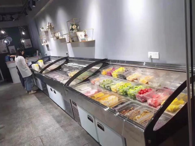 Шкаф 3 консервации рыбной ловли плода заказа дисплея барбекю морепродуктов таблицы льда лестницы коммерчески