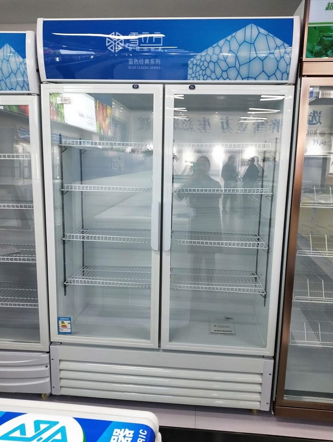 Тип дисплея двойных стеклянных дверей экономический refrigerate и сохраняет шкаф пива свежести на напитки 6