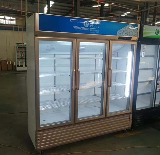 Напиток Refrigerated замораживателем холодного пива дисплея двери напитка нержавеющей стали стеклянным 4