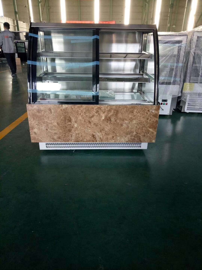 Изогнутый Refrigerated передней гранью торт охлаженный воздухом свежие держа 3 шкафа дисплея