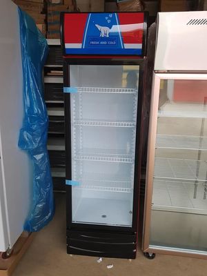 Electric Drink 290L Single Door Display Chiller Direct Cooling