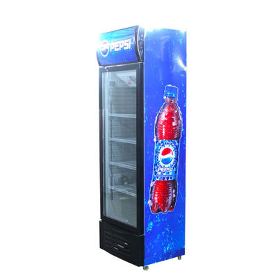Electric Drink 290L Single Door Display Chiller Direct Cooling