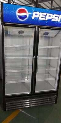 290L Direct Cooling 2 Door Drink Display Fridge Beverage