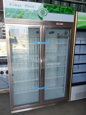 Double Door Upright Glass Door Display Freezer 2 To 8 Degree