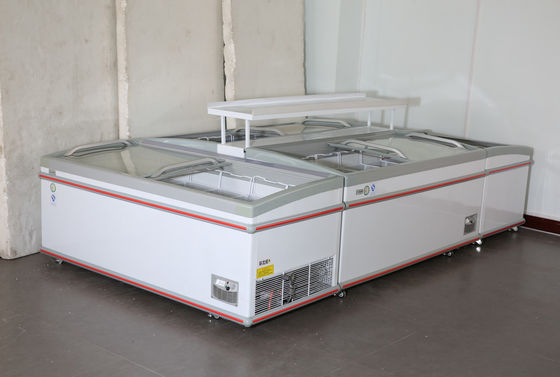 Top Open Supermarket Island Freezer Single Temperature Manual Defrost