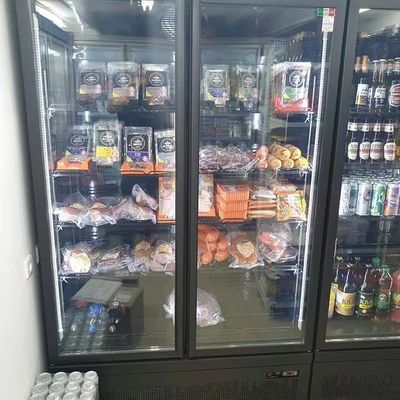 Cold Drink 1260L Beer Upright Glass Door Freezer 220V To 240V