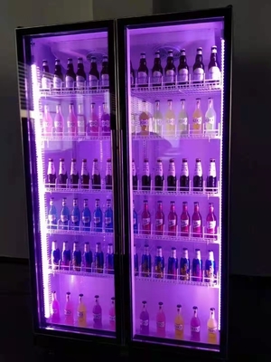 Commercial Glass Door Upright Wine Chiller Soft Drink Display Fridge