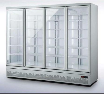 Supermarket Glass Door Upright Fridge 4 Doors 110V To 240V